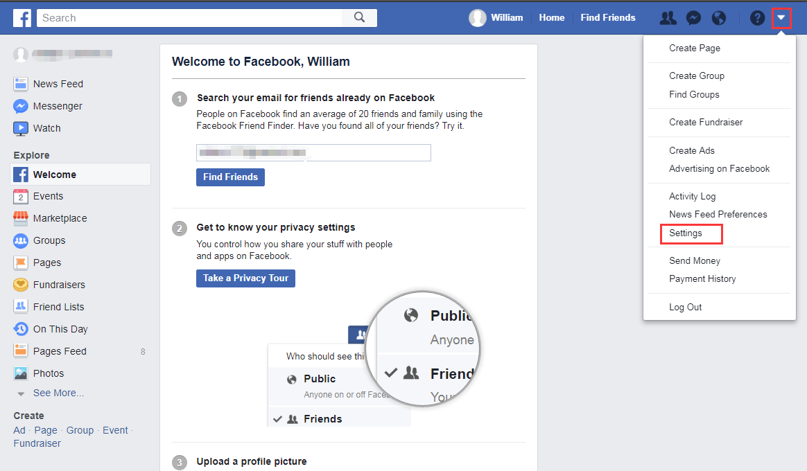 Facebook Settings