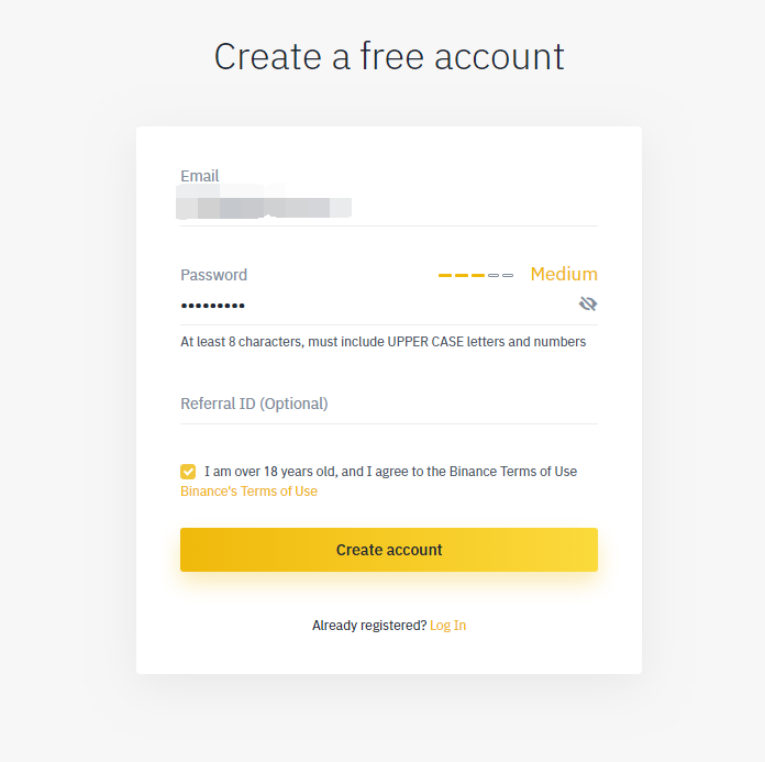 Create a free account