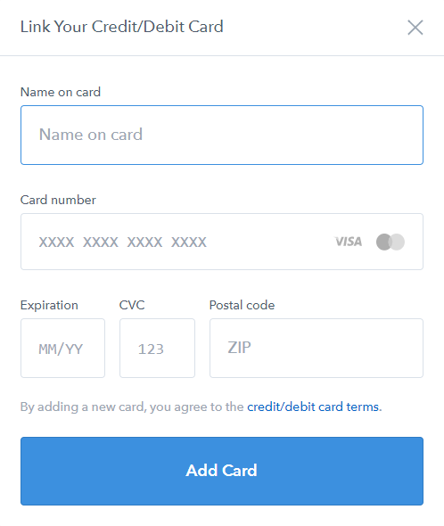 Link Credit/Debit Card